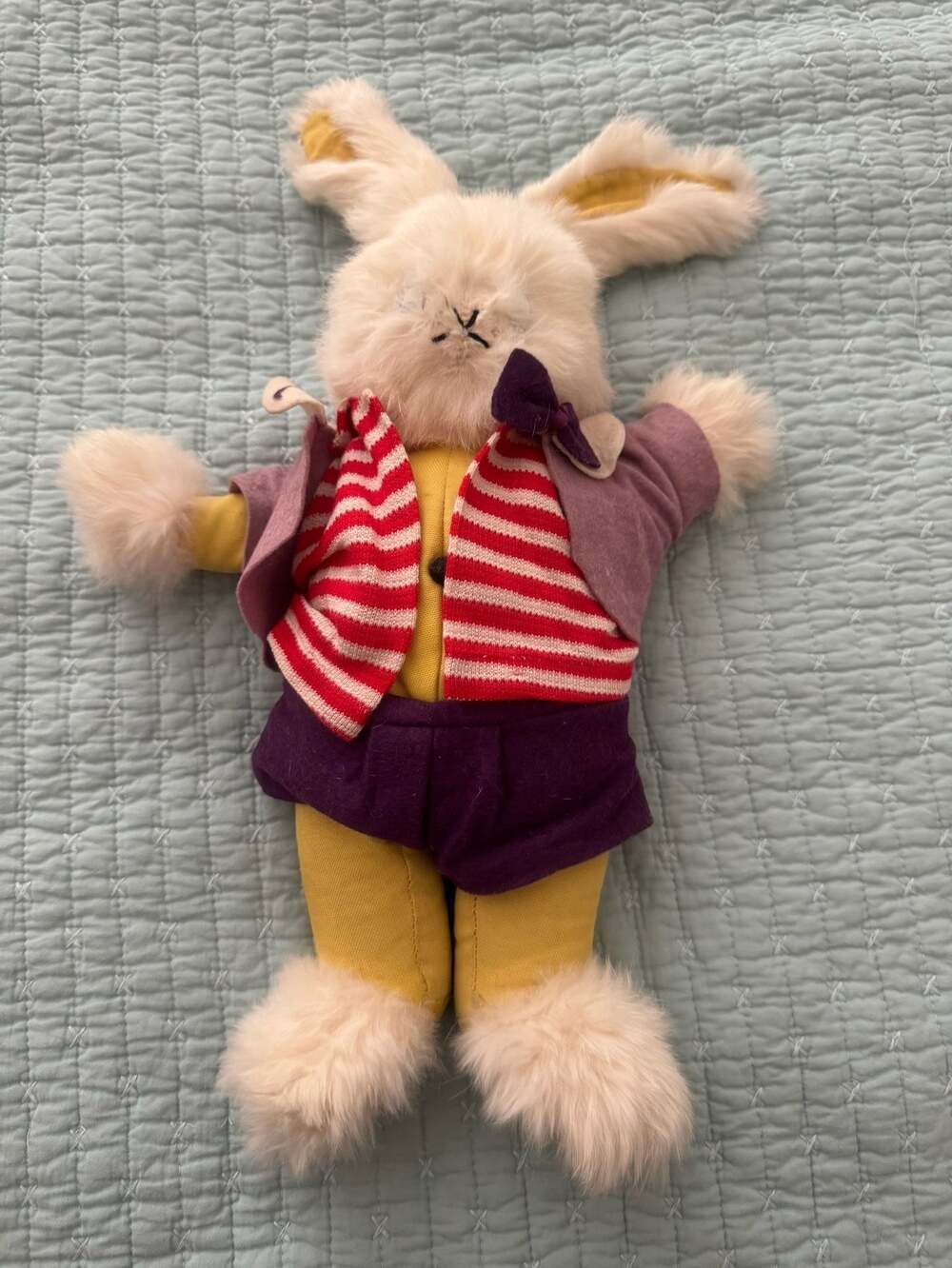 Vintage German Style Rabbit Plush with Jointed Limbs
